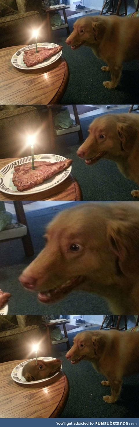 He Loved his Birthday Treat