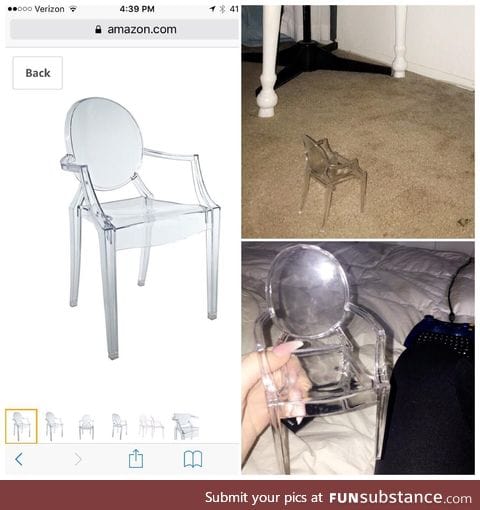 Buying a chair on Amazon