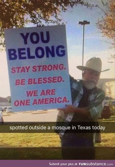 outside a Texan mosque