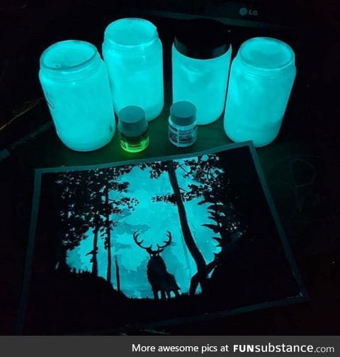 Glow in the dark painting