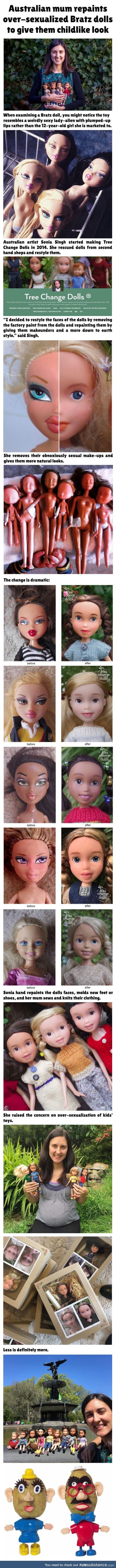 Amazing artist changes sexualised dolls