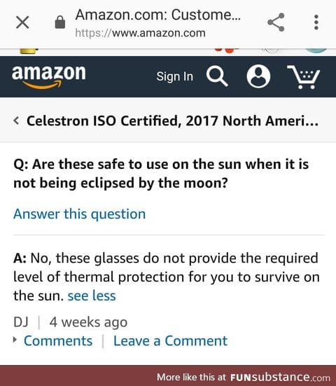 Another great Amazon answer