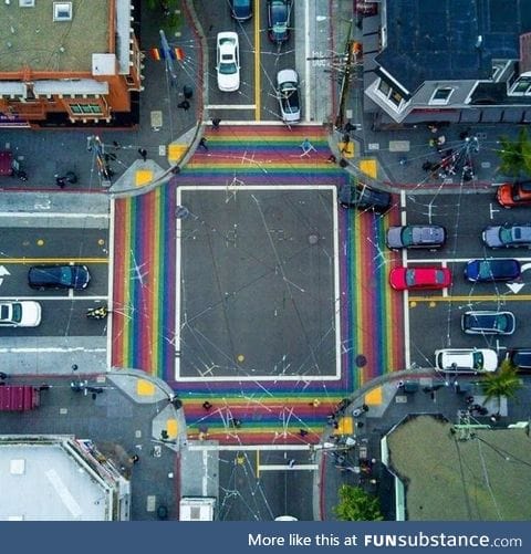 Crosswalks in San Francisco are super gay!