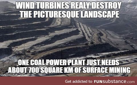 Wind power ruin the landscape