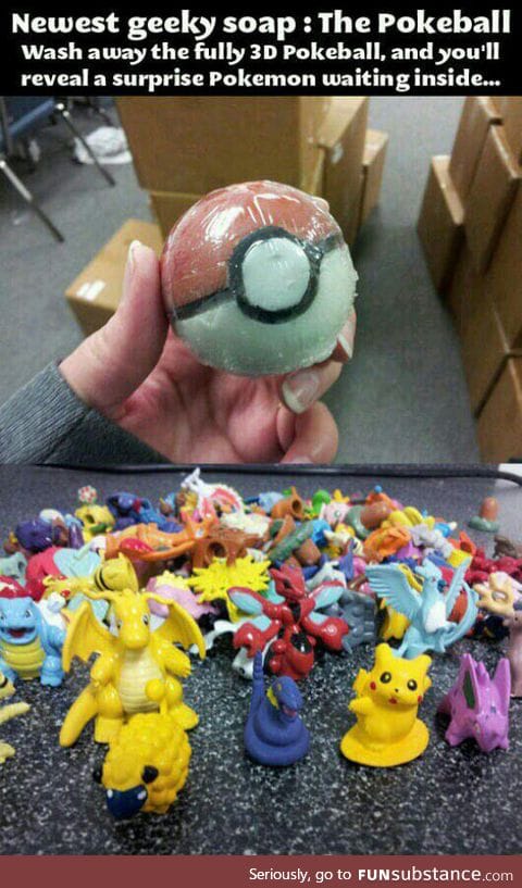 Pokeball soap with a surprise