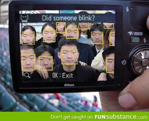 Nikon's racist blink detection