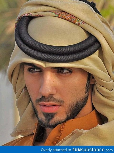 Close up of man kicked out of Saudi Arabia for being too handsome