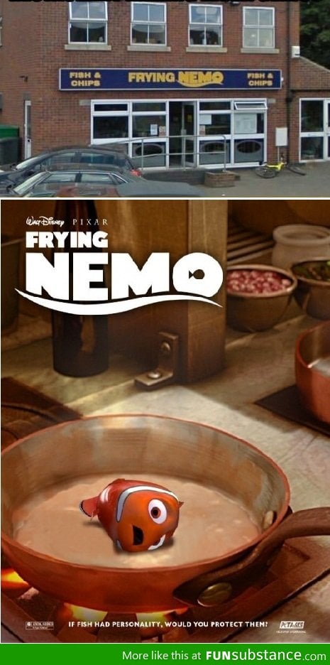 saw the top pic here.. so i googled 'Frying Nemo'. I wasn't disappointed