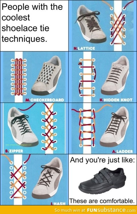 Shoelaces vs velcro