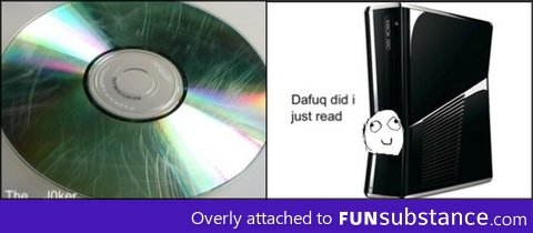 Scratched disk