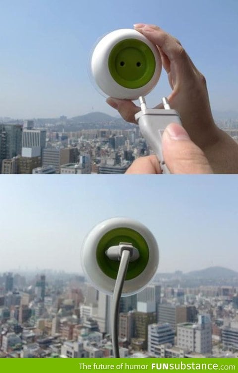 Solar power window plug