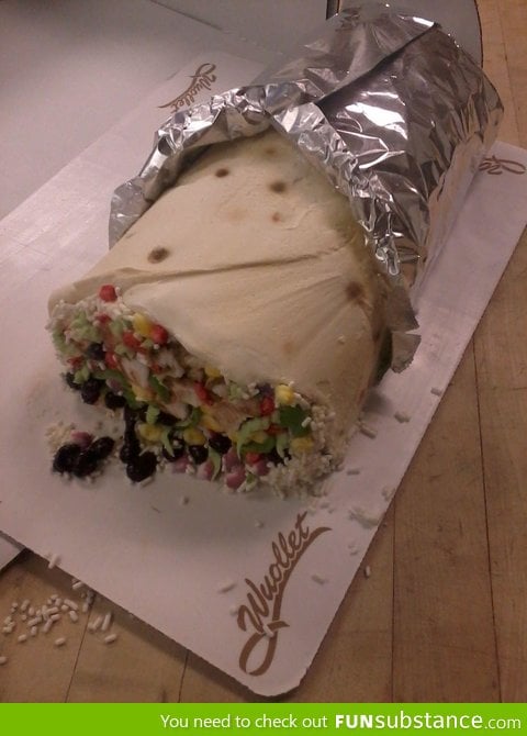 The burrito is a lie (it's actually a cake)