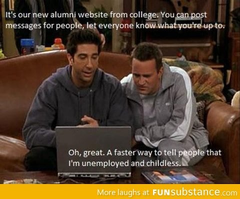 It was 2002 and Chandler had already understood the essence of Facebook