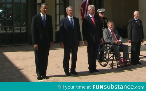 This might be the last time the five living presidents are pictured together