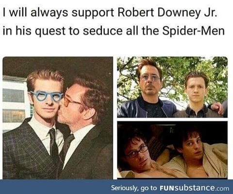 Downey has a spider fetish