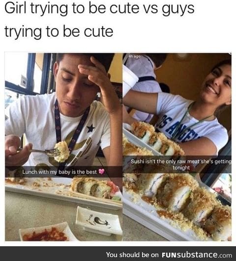 Girls and guys being cute