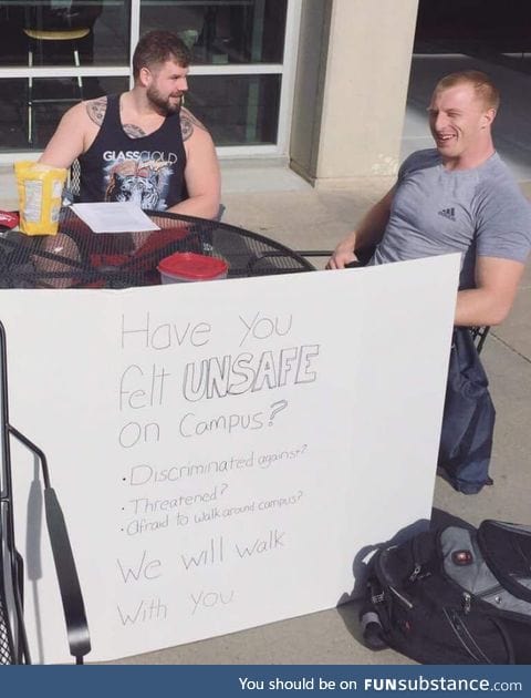 Gentlemens promoting good humanity on campus
