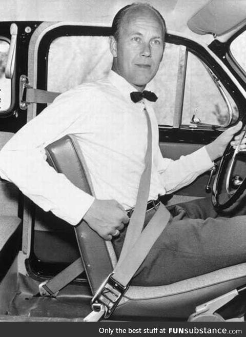 This man saved one million lives with one simple invention, the 'three-point seatbelt'