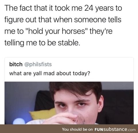 What it means to hold your horses