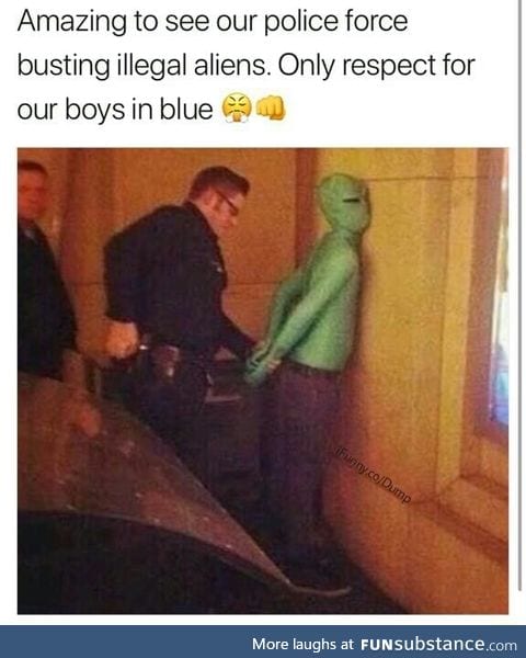 Real alien caught by police