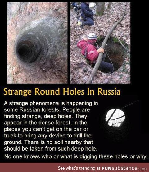 Mysterious round holes in russia