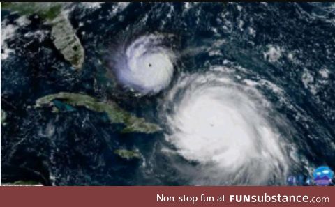 Hurricane Andrew (left) vz Irma. She's a beast