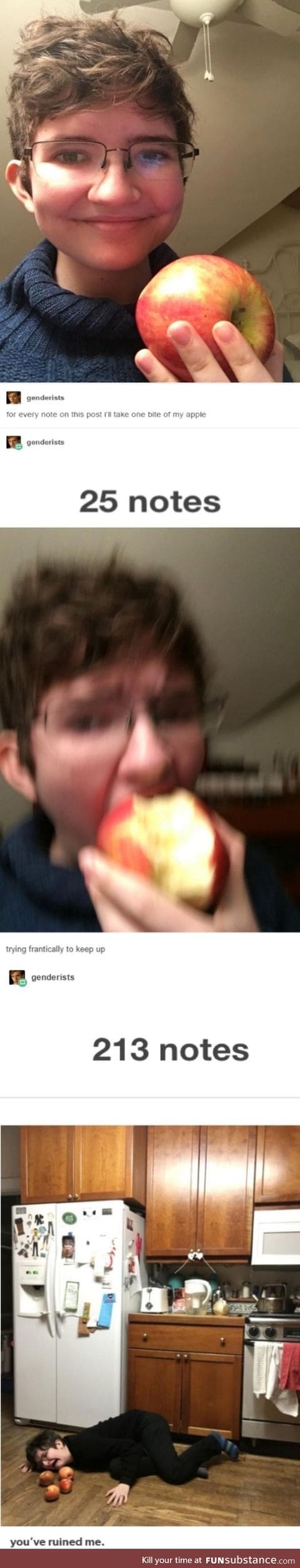 The apples never end