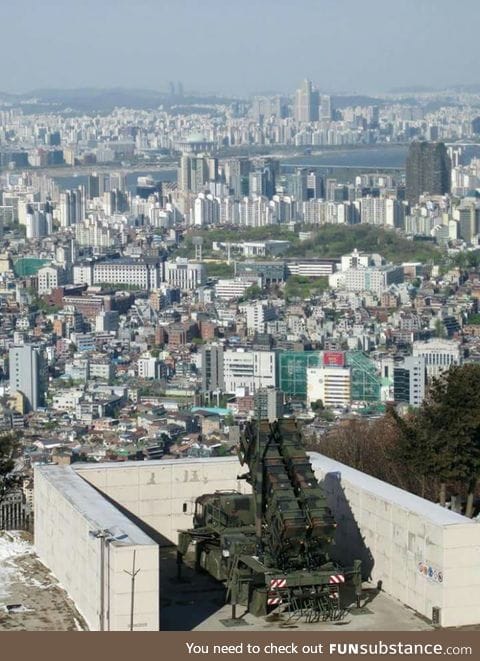 MIM-104 Patriot surface-to-air missile system protecting the airspace Seoul, South Korea