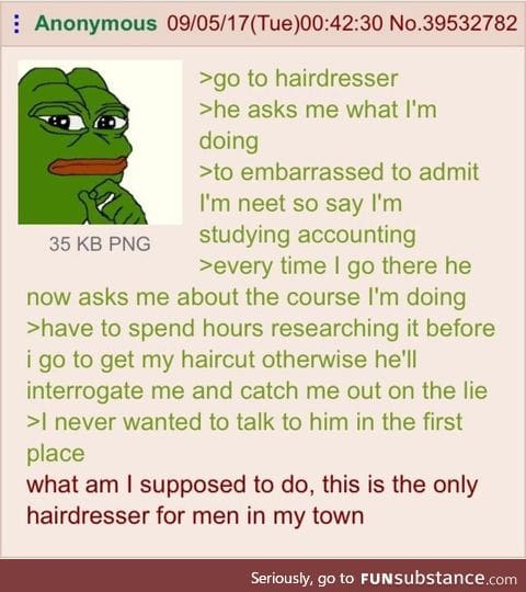 Anon goes to a hairdresser