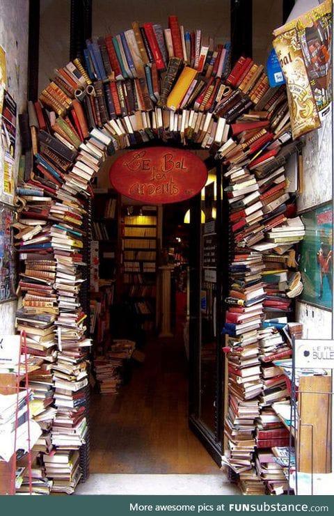 Possibly the coolest entrance to a bookstore