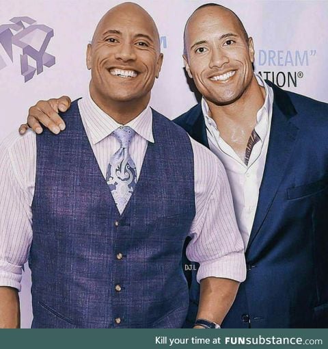 That epic moment when The Rock and Dwayne Johnson finally met