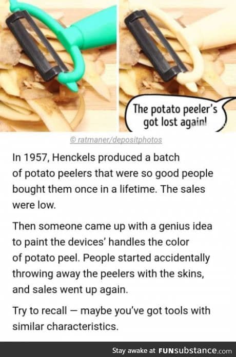 1957 people can't tell potato skin from a peeler