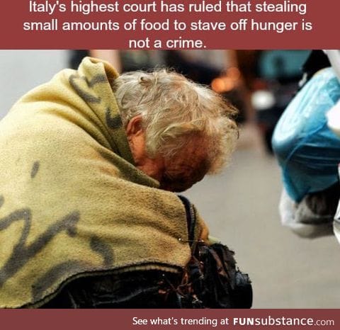 Italy law protects the poor