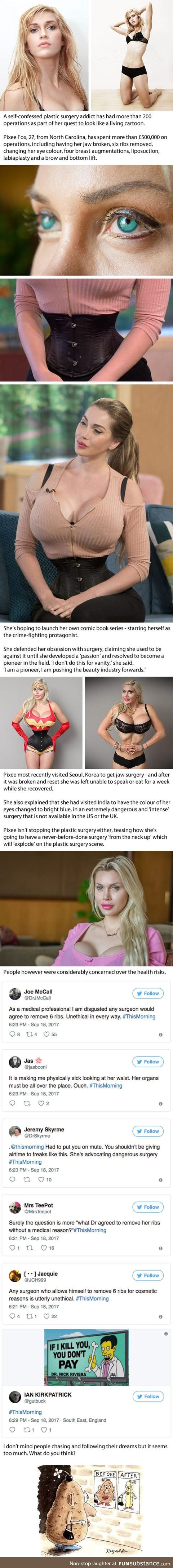 Woman Removes Six Ribs To Look Like Wonder Woman