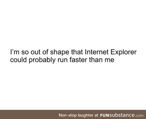 Internet Explorer is the epitome of slow