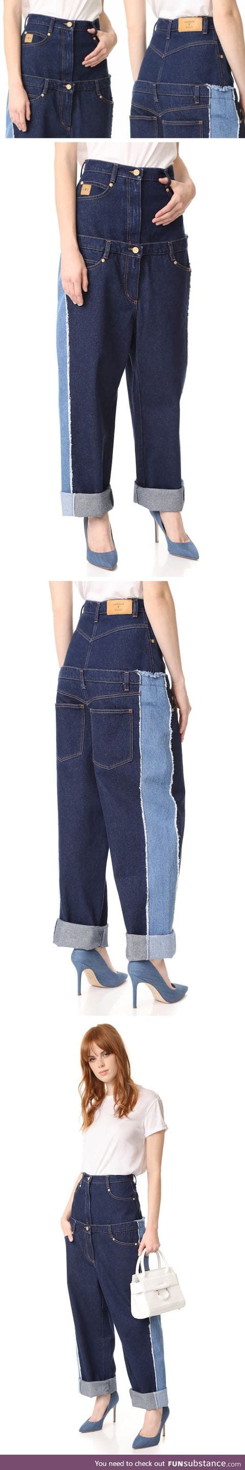 Absurd double-waist jeans are here for those extra-conscious about bum cracks