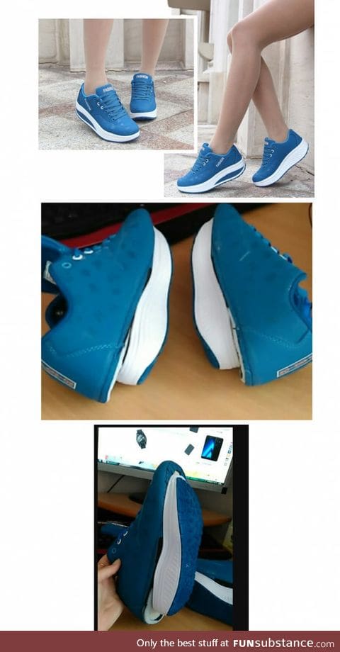 Mail order Chinese shoes. Ad vs Reality