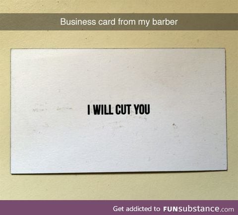Awesome barber business card