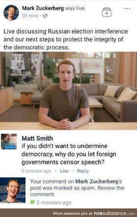 Zuckerberg discusses democracy