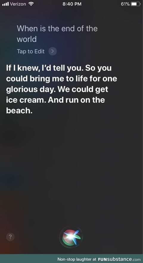 Siri being romantic