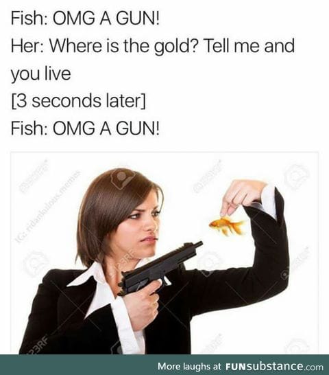 Threatening a gold fish