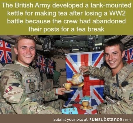 British bring their tea to war
