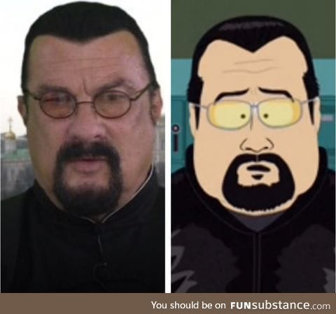 Steven Seagal is actually becoming his South Park caricature