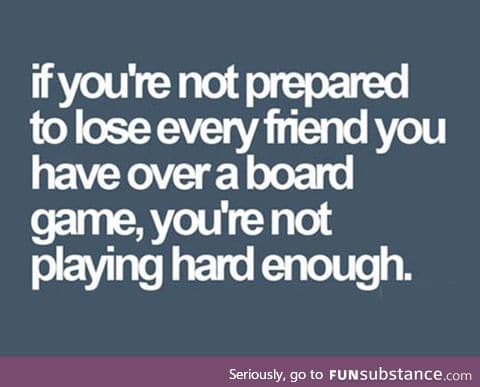 Playing board games with friends