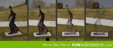 Clever "disappearing" sculpture