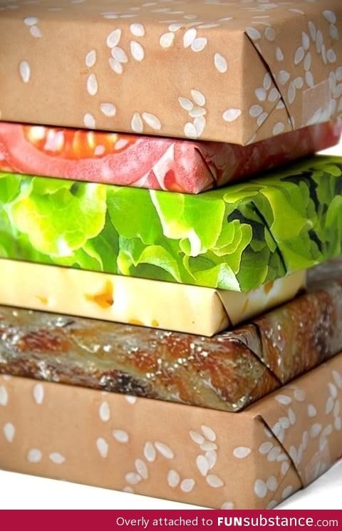 Cheeseburger wrapping paper