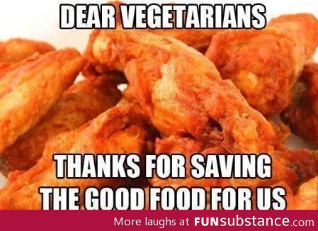 Thank you vegans!