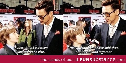 Robert Downey Jr certainly doesn't lack confidence