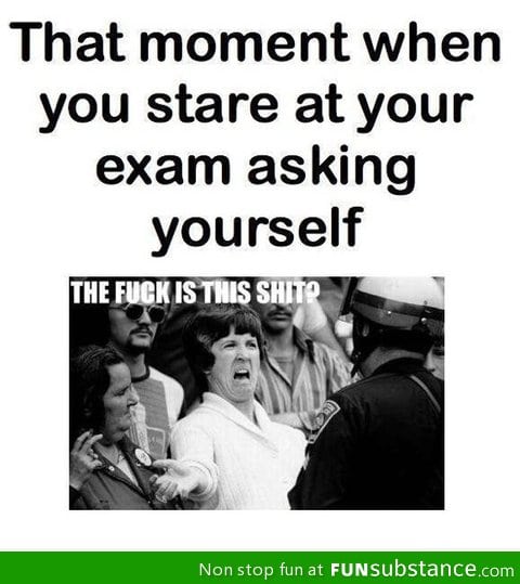 When taking an exam