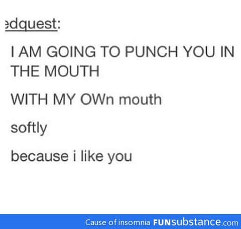 Punching a person in the mouth